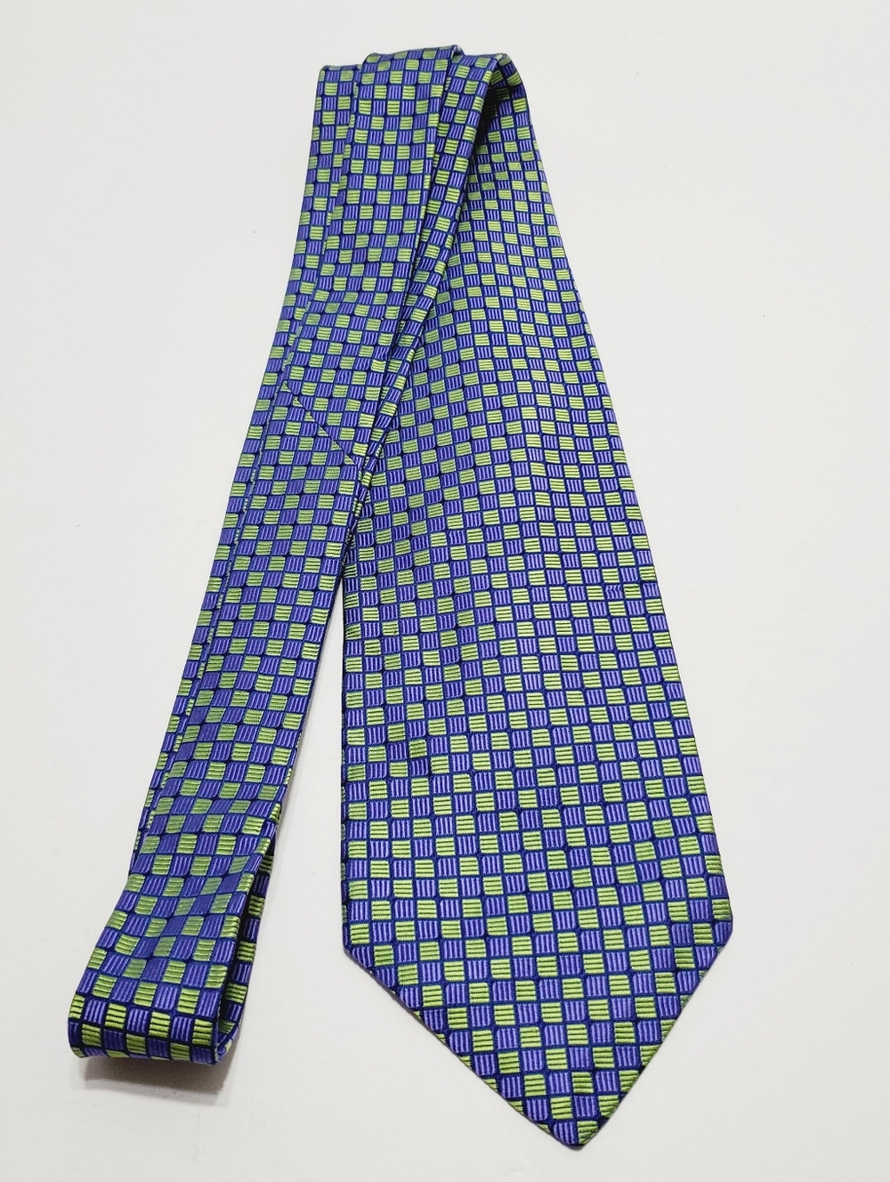 Robert Talbott Blue Basketweave Pattern Men's Silk Neck Tie Best of Class - Picture 2 of 5